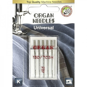 Голки швейні універсальні ORGAN №70 для побутових швейних машин блістерна упаковка 5 штук (6493)