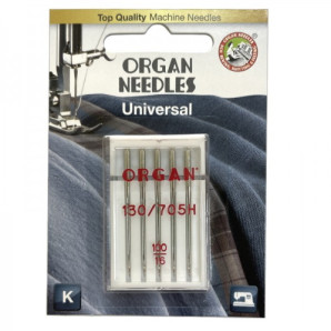 Голки швейні універсальні ORGAN №100 для побутових швейних машин блістерна упаковка 5 штук (6496)