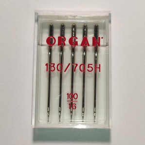 Голки швейні універсальні ORGAN №100 пластиковий бокс 5 штук для побутових швейних машин (6528)