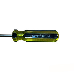 Отвертка DAYU D112-8 плоская 30см, пластиковая ручка, магнитный наконечник (6736)