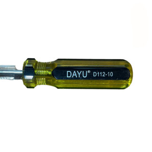Отвертка DAYU D112-10 плоская, 35см, пластиковая ручка, магнитный наконечник (6737)