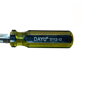 Отвертка DAYU D112-12 плоская, 39см, пластиковая ручка, магнитный наконечник (6738)
