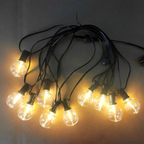 Гірлянда вулична світлодіодна лінійна Ultralight DL BELT LIGHT 10 Filament 8м тепле біле світло, чорний дріт 2х0,15мм 24В IP44 без контролера 64423 (6835)