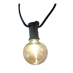 Гірлянда вулична світлодіодна лінійна Ultralight DL BELT LIGHT 10 Filament 8м тепле біле світло, чорний дріт 2х0,15мм 24В IP44 без контролера 64423 (6835)