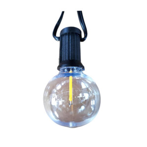Гірлянда вулична світлодіодна лінійна Ultralight DL BELT LIGHT 10 Filament 8м тепле біле світло, чорний дріт 2х0,15мм 24В IP44 без контролера 64423 (6835)