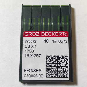 Голки для промислових швейних машин Groz-Beckert DBx1, FFG/SES, №80/12 (6836)