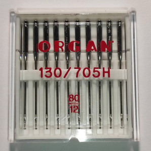 Голки швейні універсальні ORGAN №80 пластиковий бокс 10 штук для побутових швейних машин (6994)