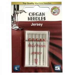 Голки швейні для вязаних та трикотажних тканин ORGAN Jersey №90 для побутових швейних машин упаковка 5 штук (7006)