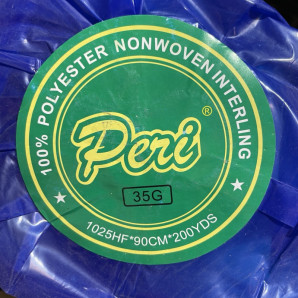 Флізелін клейовий Peri 24+11 г/м2 білий ширина 90 см, довжина ≈ 183 метри, 1025 HF (7102)