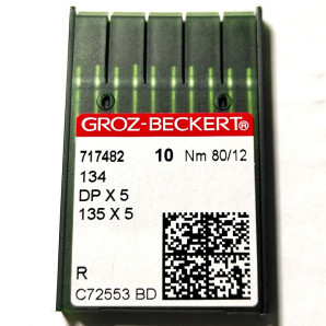 Иглы для промышленных швейных машин Groz-Beckert DPx5, R, №80/12 (7160)