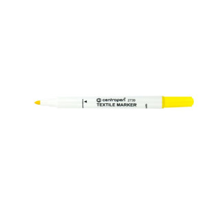 Маркер текстильний Centropen Textile 2739/05 жовтий, товщина лінії 1-8 мм (7179)