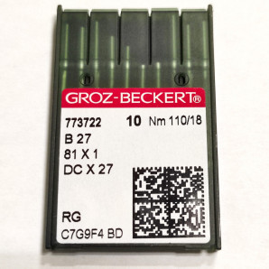 Голки швейні для промислових оверлоків Groz-Beckert DCx27, RG №110/18 (7220)