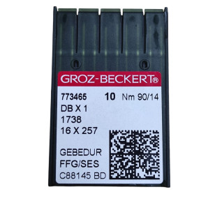 Голки з тонкою колбою для промислових швейних машин Groz-Beckert DBx1 FFG/SES Gebedur № 90/14 (7384)