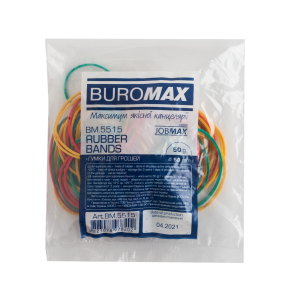 Гумки для грошей, 50 г, BUROMAX, JOBMAX BM.5515 асорті (800)