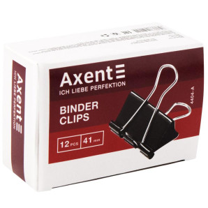 Біндер, затиск для паперів, тканини Axent 4404-a, 41мм (896)