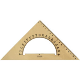 Трикутник KOH-I-NOOR 45 ° / 177 мм з транспортиром, димчастий 745640 (6001)