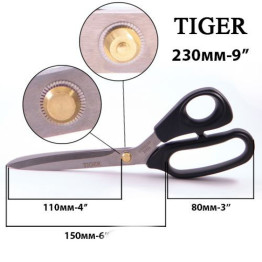 Ножиці закрійника з мікрозубчиками 230мм (9 "), НС TIGER, GL119 (6047)