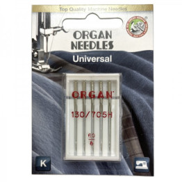 Голки швейні універсальні ORGAN №60 для побутових швейних машин блістерна упаковка 5 штук (6495)