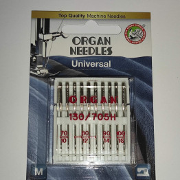 Голки швейні універсальні ORGAN MIX 70/80/90/100 для побутових швейних машин блістерна упаковка 10 штук (6499)