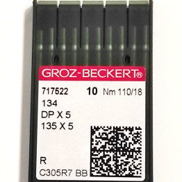Голки для промислових швейних машин Groz-Beckert DPx5, R, №110 (6773)