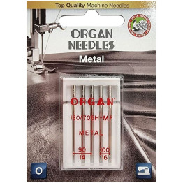 Иглы швейные для метализированных нитей ORGAN METAL №90/100 для бытовых швейных машин блистерная упаковка 5 шт (6979)