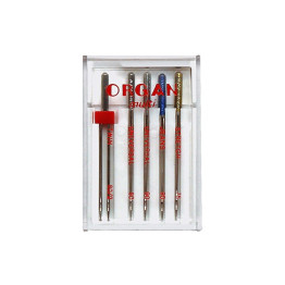 Иглы швейные ORGAN MULTI BOX (Twin 1шт, Universal 2шт, Jeans 1шт, Super Stretch 1шт) для бытовых швейных машин (6988)