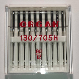 Голки швейні універсальні ORGAN №80 пластиковий бокс 10 штук для побутових швейних машин (6994)
