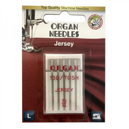 Голки швейні для вязаних та трикотажних тканин ORGAN Jersey №70 для побутових швейних машин упаковка 5 штук (7008)