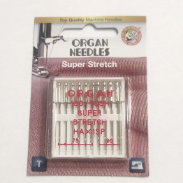 Голки для стрейча, лайкри ORGAN SUPER STRETCH №75/90 для побутових швейних машин блістерна упаковка 10 штук (7010)