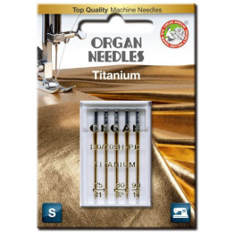 Голки швейні універсальні ORGAN Titanium №75/80/90 для побутових швейних машин блістерна упаковка 5 штук (7012)