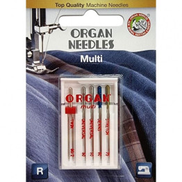 Голки швейні універсальні ORGAN MULTI BOX блістер (Twin 1шт, Universal 2шт, Jeans 1шт, Super Stretch 1шт) для побутових швейних машин (7034)