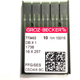 Голки для промислових швейних машин Groz-Beckert DBx1, FFG/SES, №100/16 (7123)