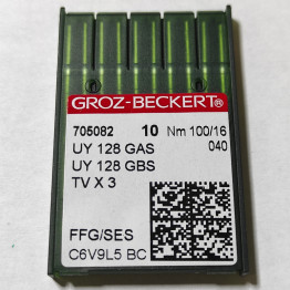 Иглы GROZ-BECKERT UY 128 GAS для промышленных распошивальных машин 100/16 FFG/SES (7153)
