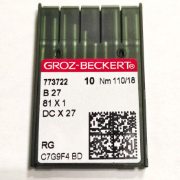 Голки швейні для промислових оверлоків Groz-Beckert DCx27, RG №110/18 (7220)
