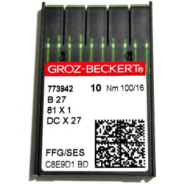 Голки швейні для промислових оверлоків Groz-Beckert DCx27, FFG/SES №100/16 (7284)