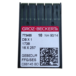 Голки з тонкою колбою для промислових швейних машин Groz-Beckert DBx1 FFG/SES Gebedur № 90/14 (7384)